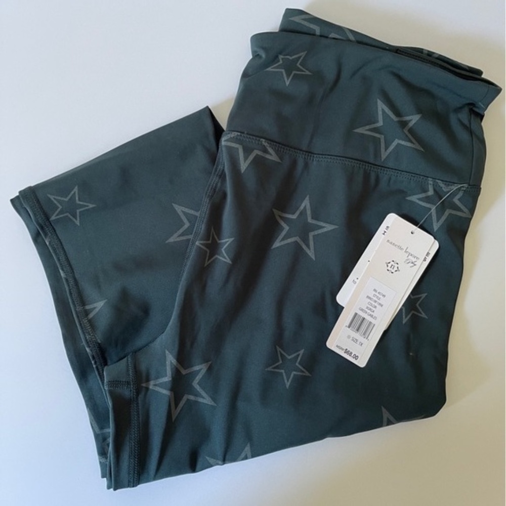 Nanette Lepore Play Green Gables Compression Leggings 1X